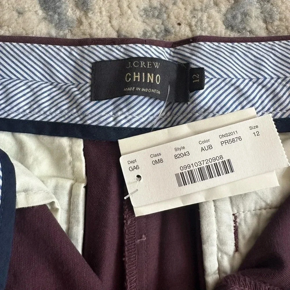 J. Crew Plum Cotton Chino Shorts
